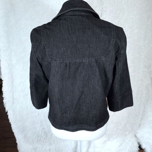 LARRY LEVINE CHARCOAL CROPPED JACKET SZ.S EUC - Picture 4 of 6